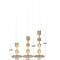 Gold Aluminum Floating Block Abstract Candle Holder with Rounded Base Set